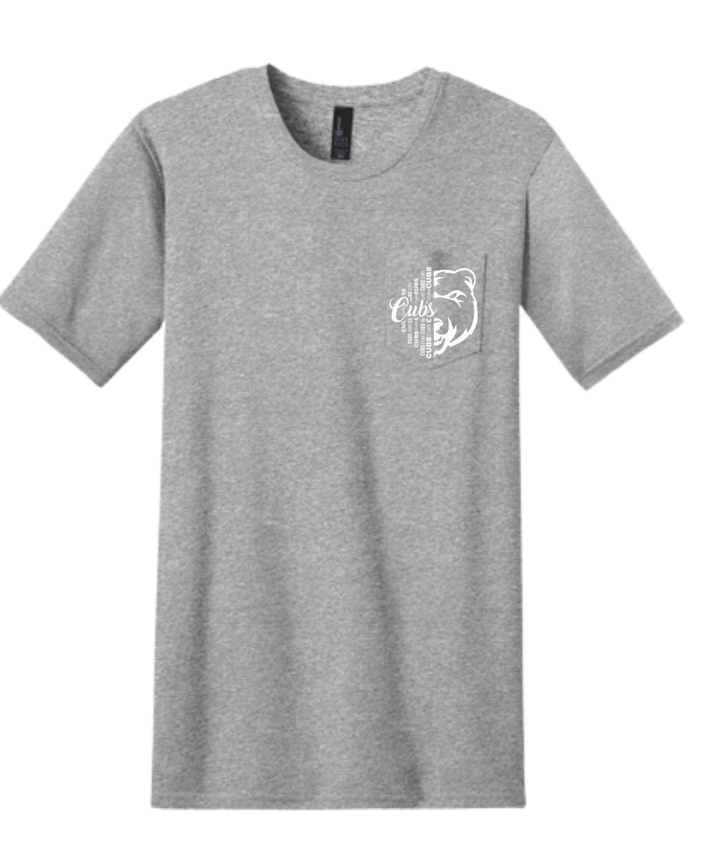 Adult T-shirt with Pocket - 1/2 Face Cub