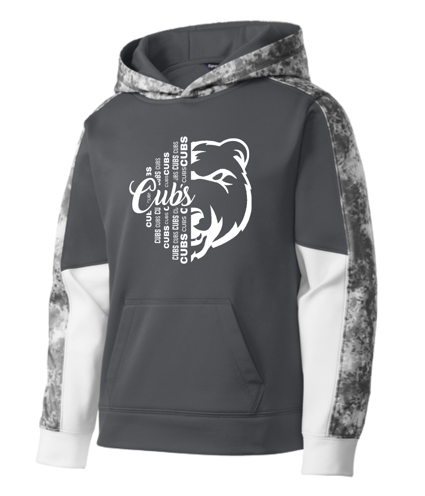 Youth Sport-Wick Hoodie - 1/2 Face Cub