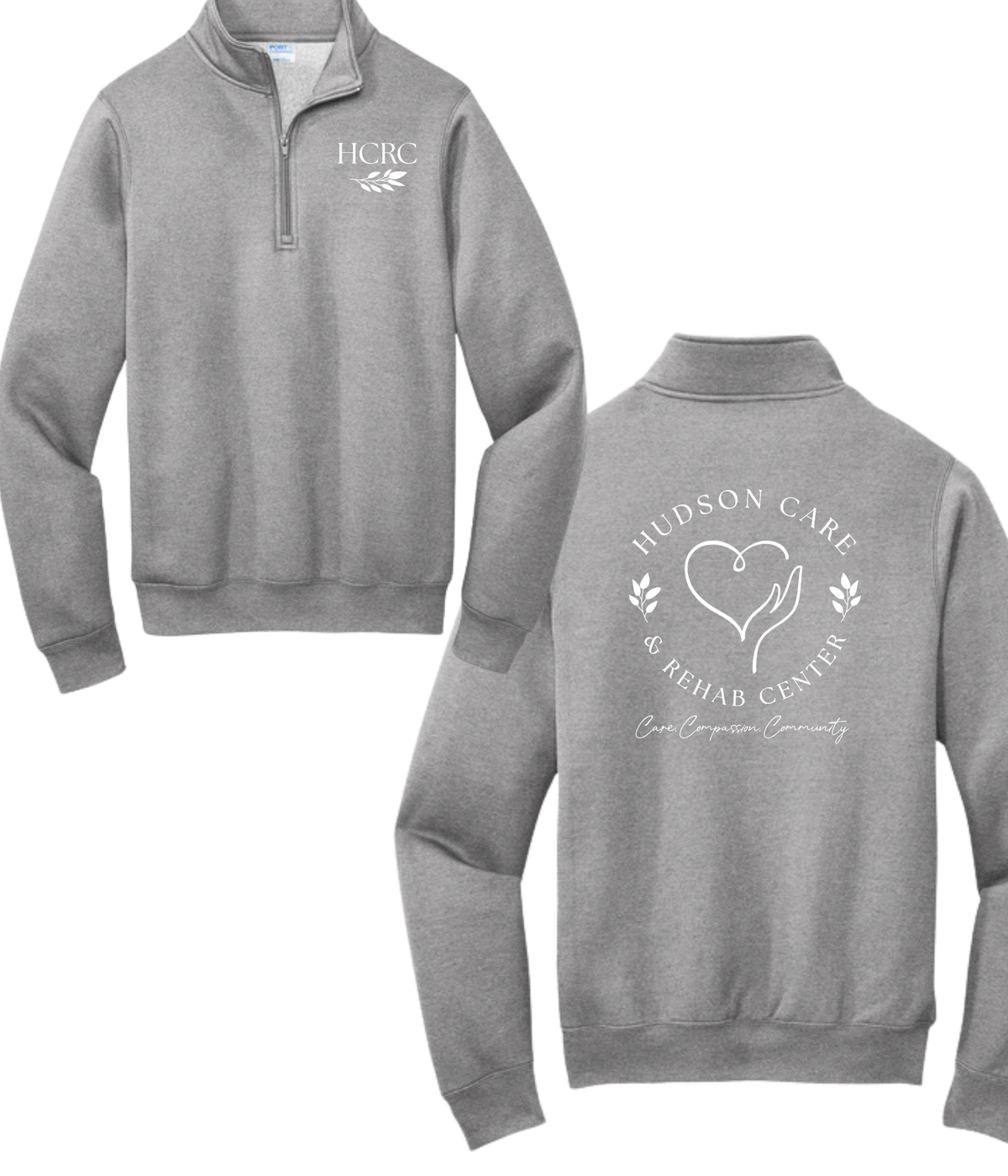 Hudson Care & Rehab - Port & Co 1/4 zip fleece - Vine