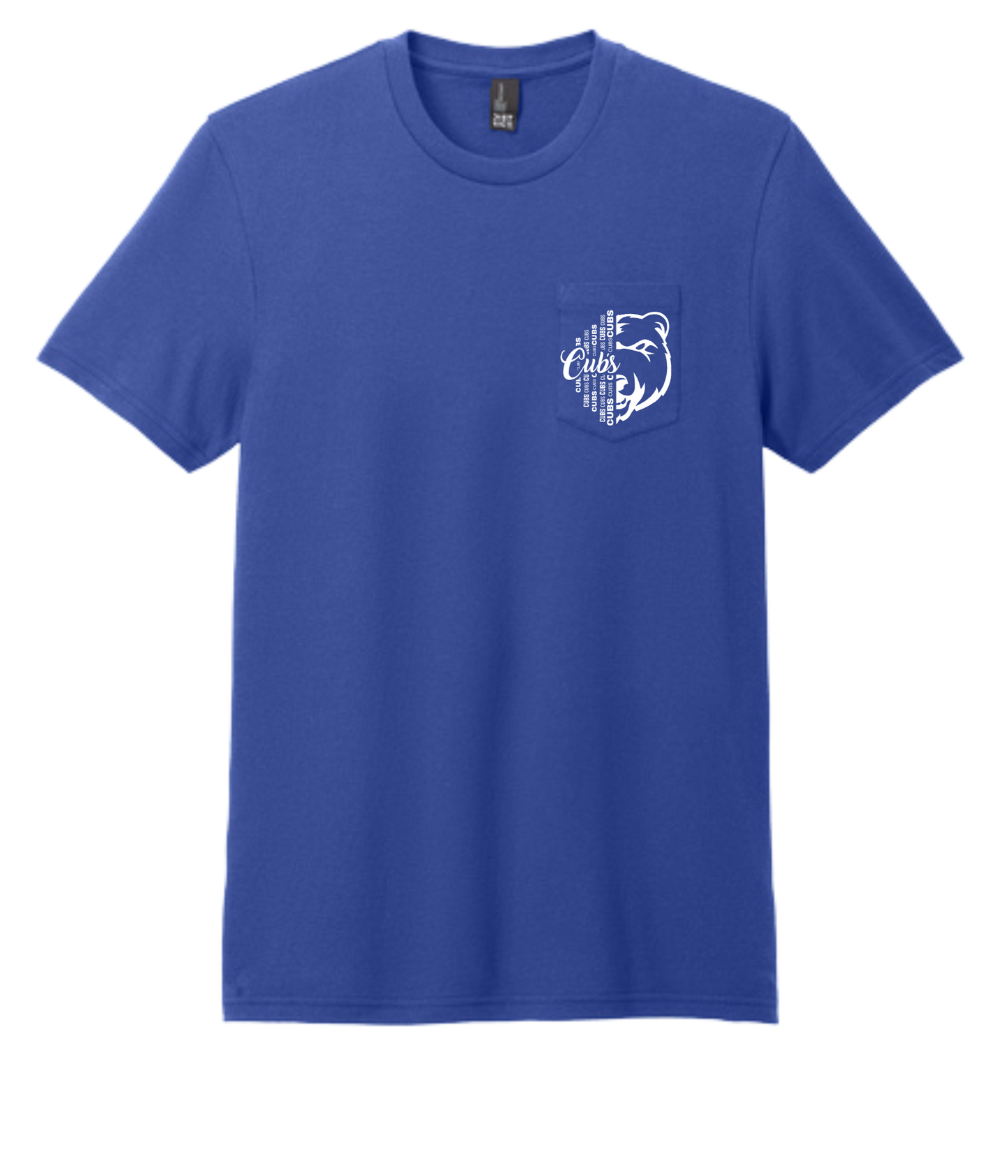 Adult T-shirt with Pocket - 1/2 Face Cub