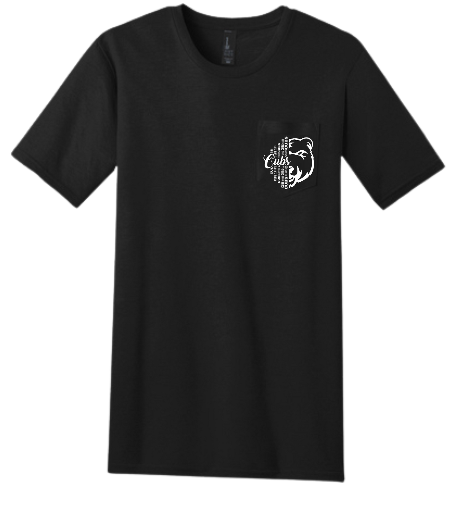 Adult T-shirt with Pocket - 1/2 Face Cub
