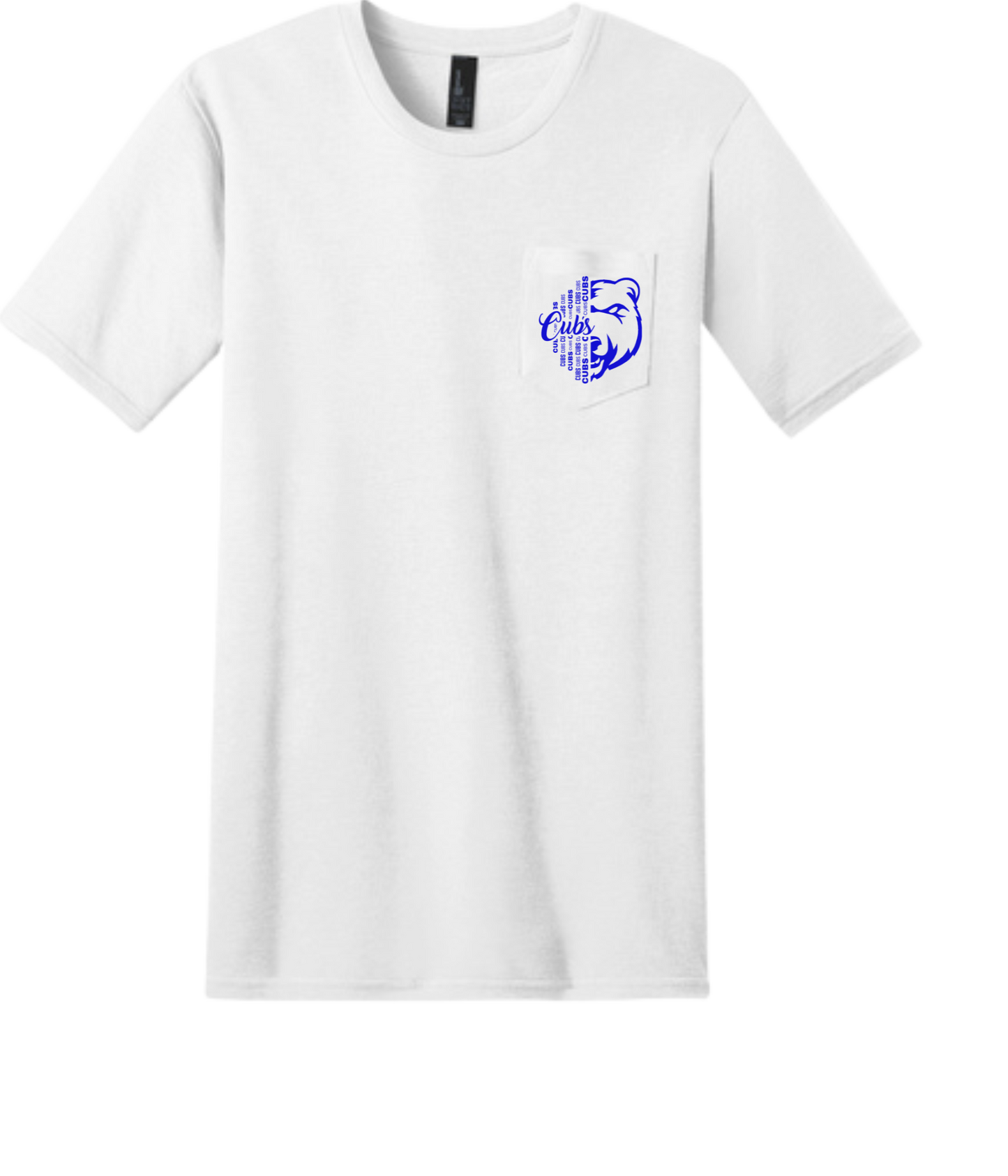 Adult T-shirt with Pocket - 1/2 Face Cub