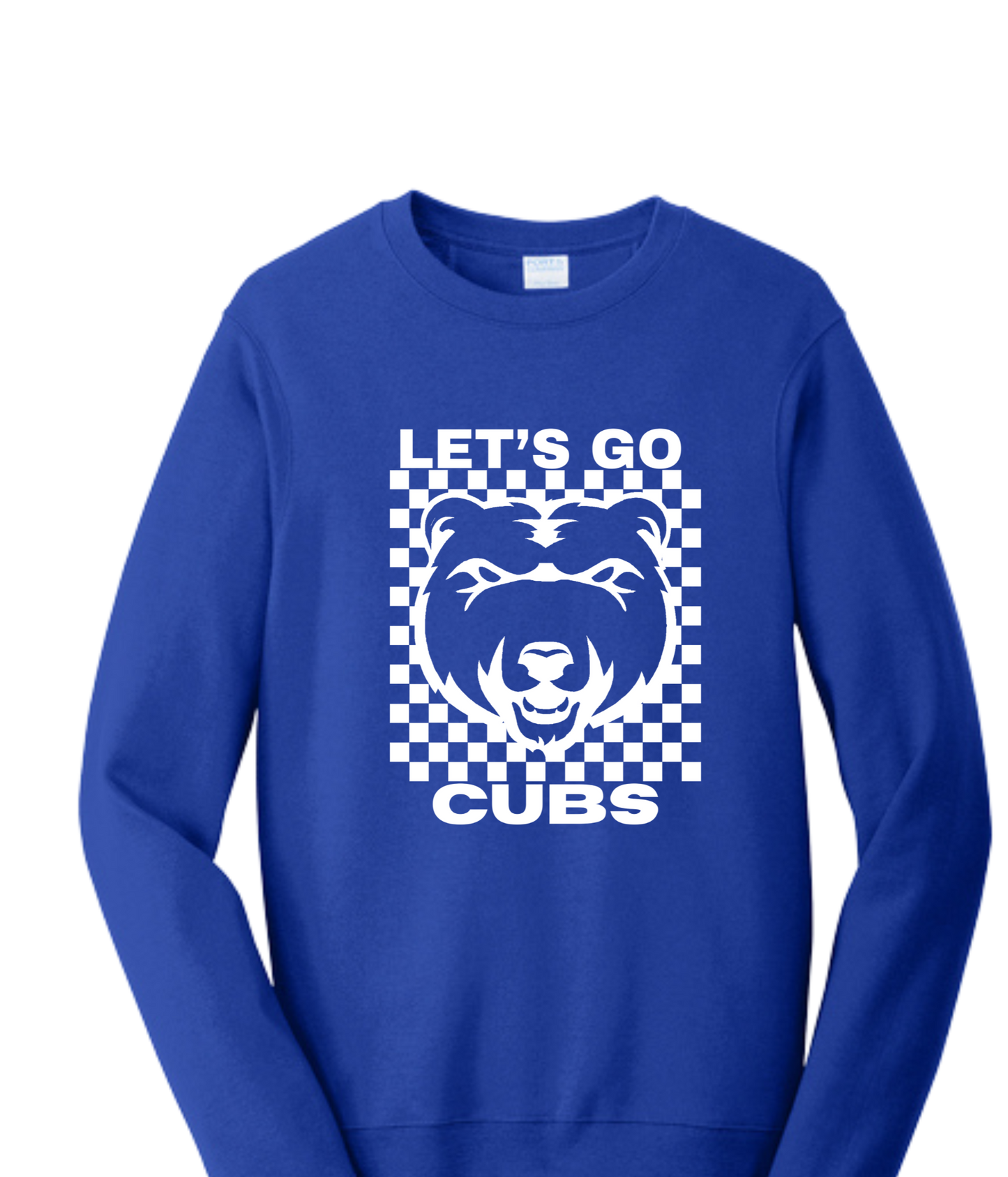 Adult Crew Sweatshirt - Let's Go Cubs