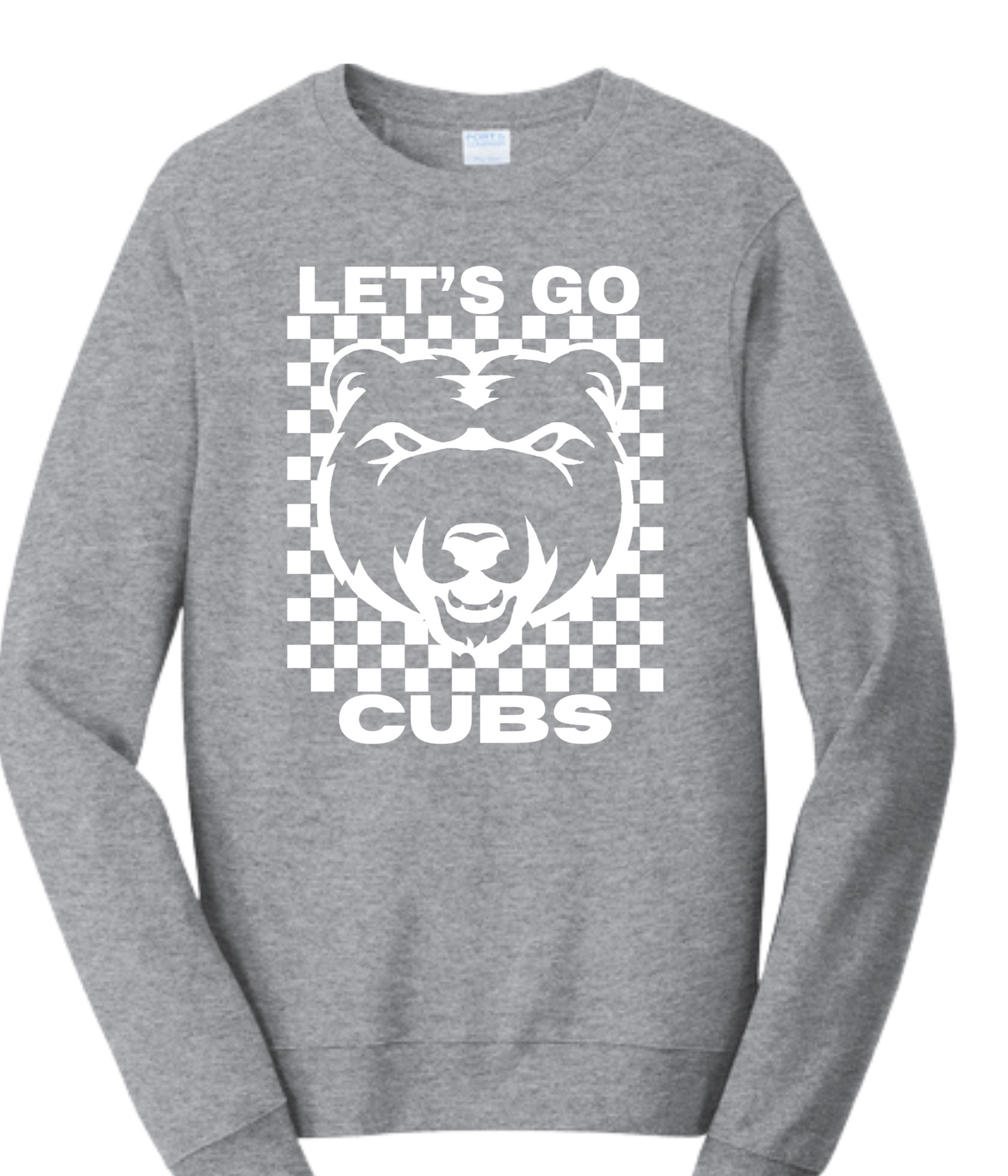 Adult Crew Sweatshirt - Let's Go Cubs