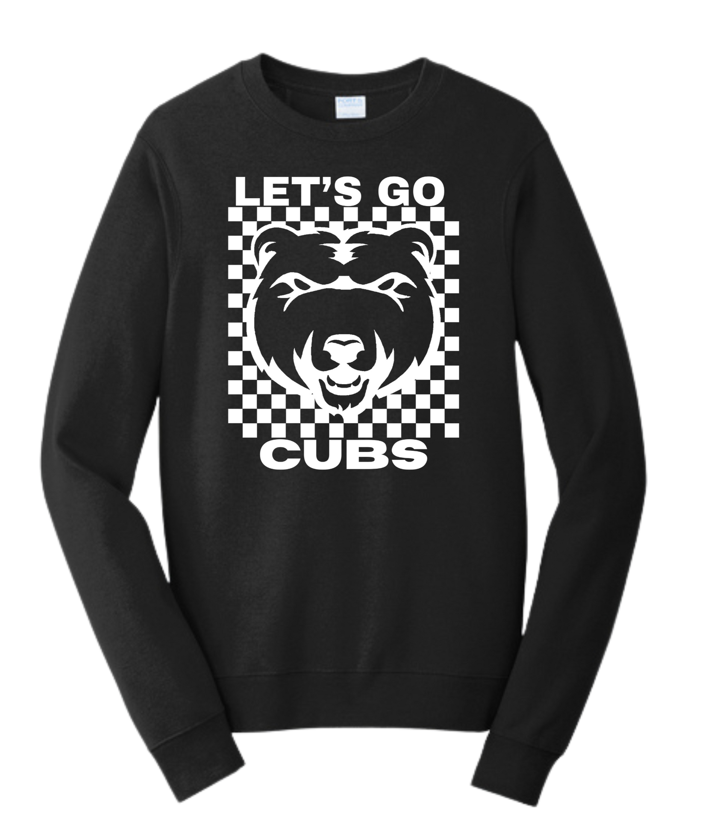 Adult Crew Sweatshirt - Let's Go Cubs