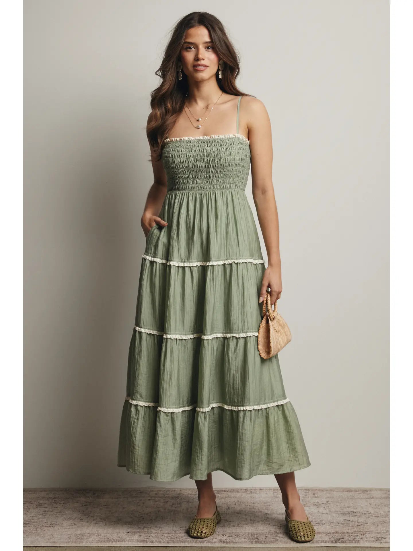 Sage green Maxi Dress