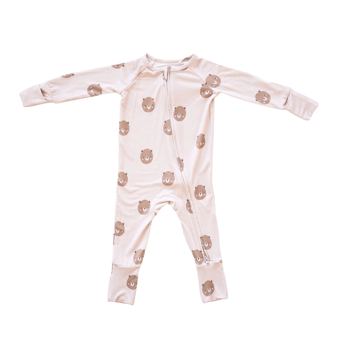 Teddy Bear Baby Bamboo Zip Romper