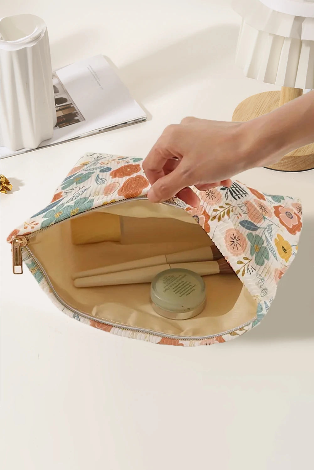 Floral Makeup Bag