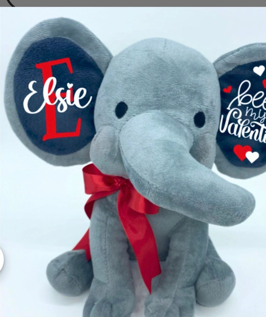 Personalized Stuffed Elephant
