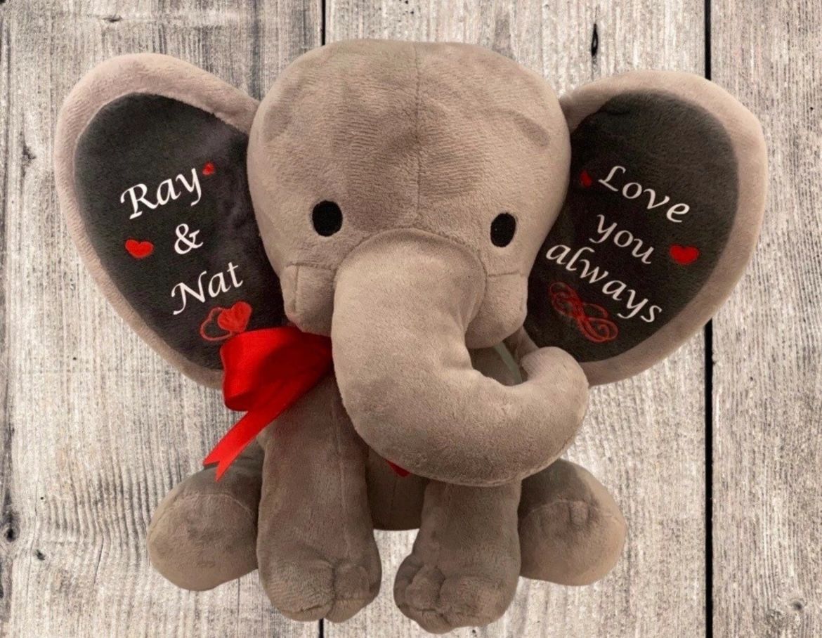 Personalized Stuffed Elephant