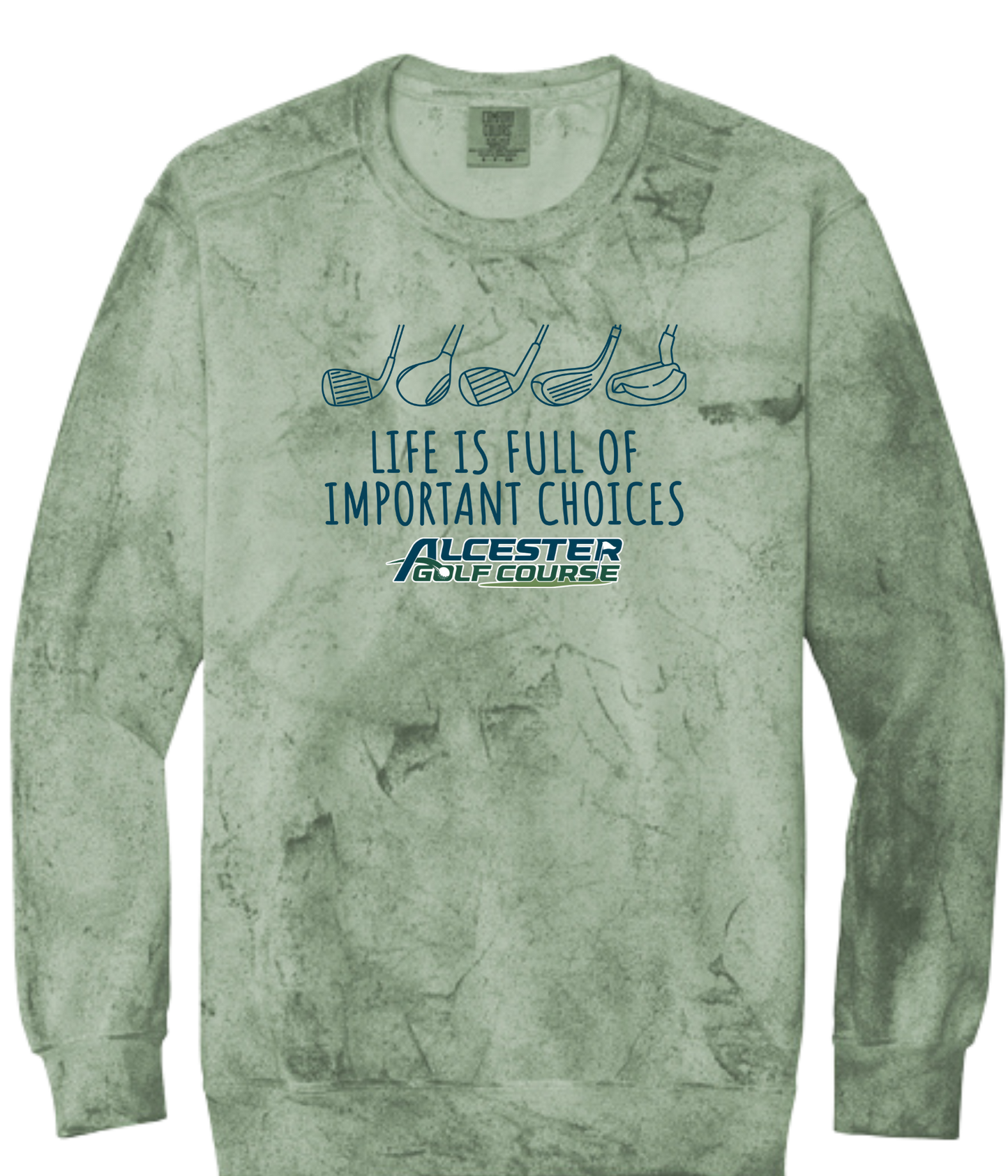 Alcester Golf Course - Color Black Crewneck- Important Choices