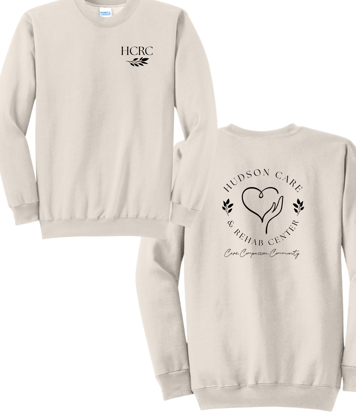 Hudson Care & Rehab - Port & Co Crewneck - Vine
