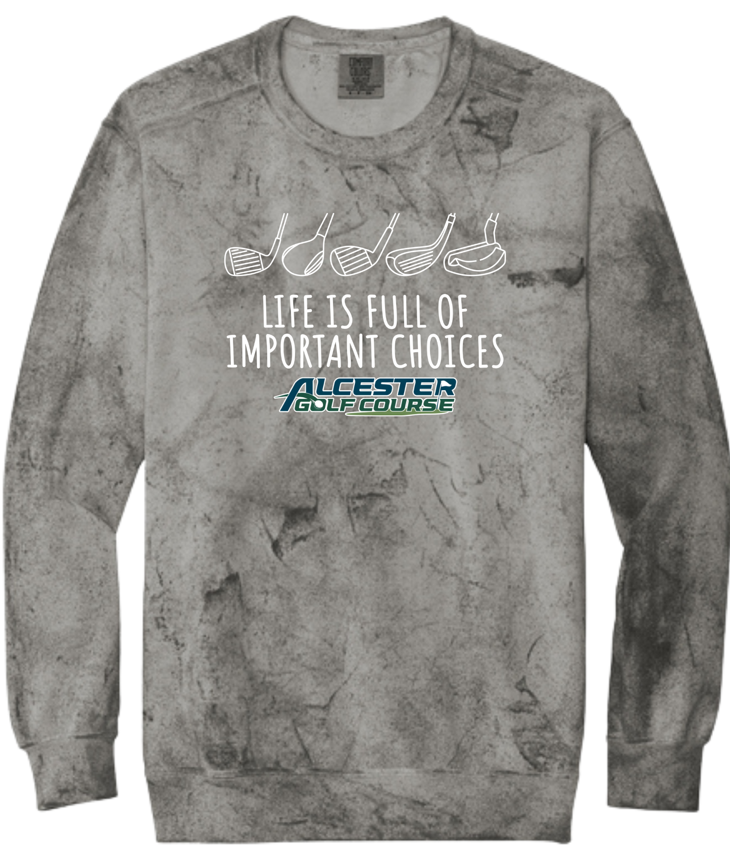 Alcester Golf Course - Color Black Crewneck- Important Choices