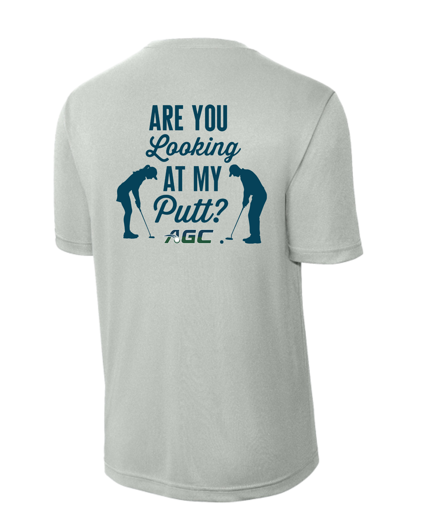 Alcester Golf Course - Unisex Dry-Fit Tee - Looking at my Putt