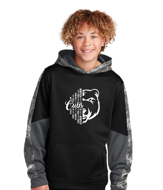 Youth Sport-Wick Hoodie - 1/2 Face Cub