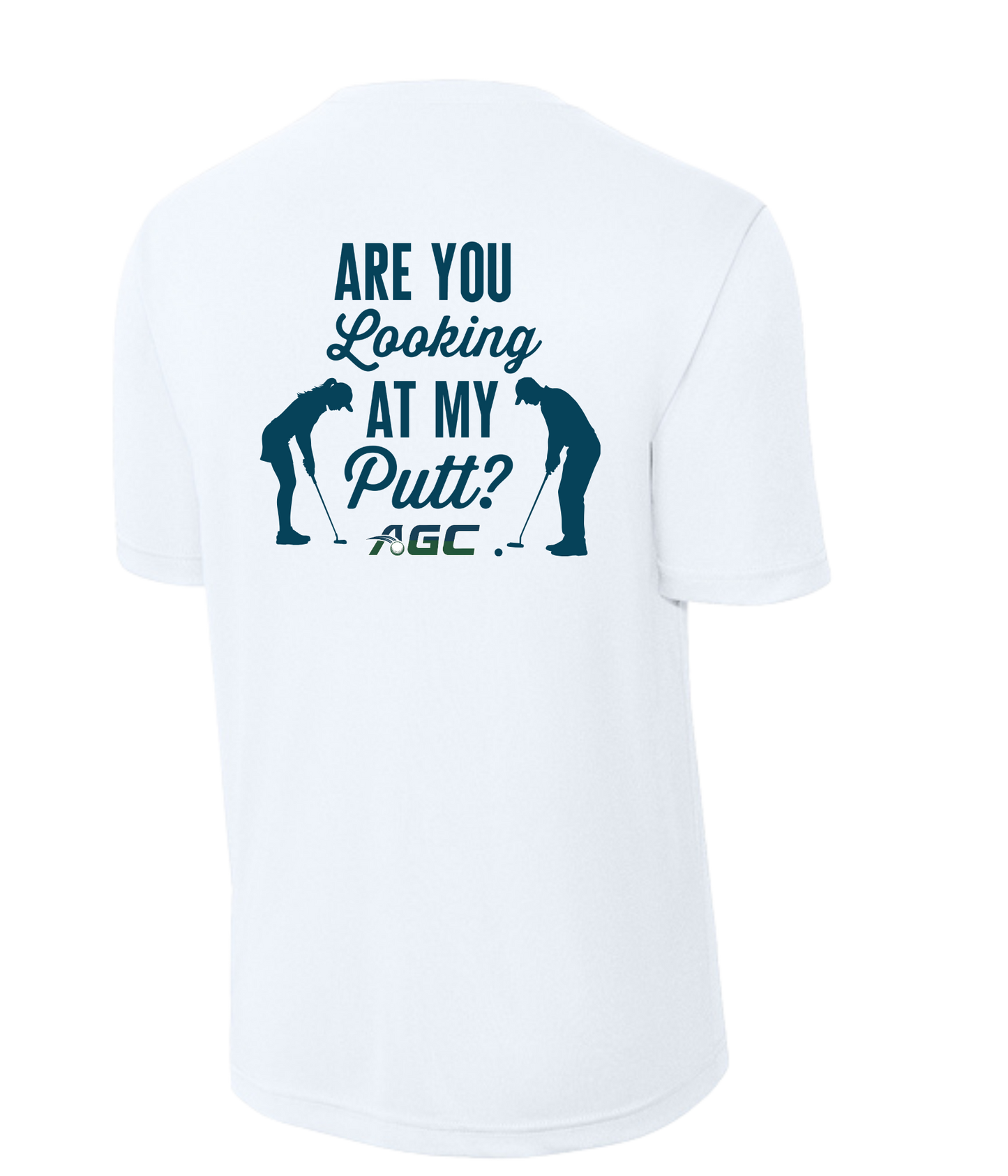 Alcester Golf Course - Unisex Dry-Fit Tee - Looking at my Putt