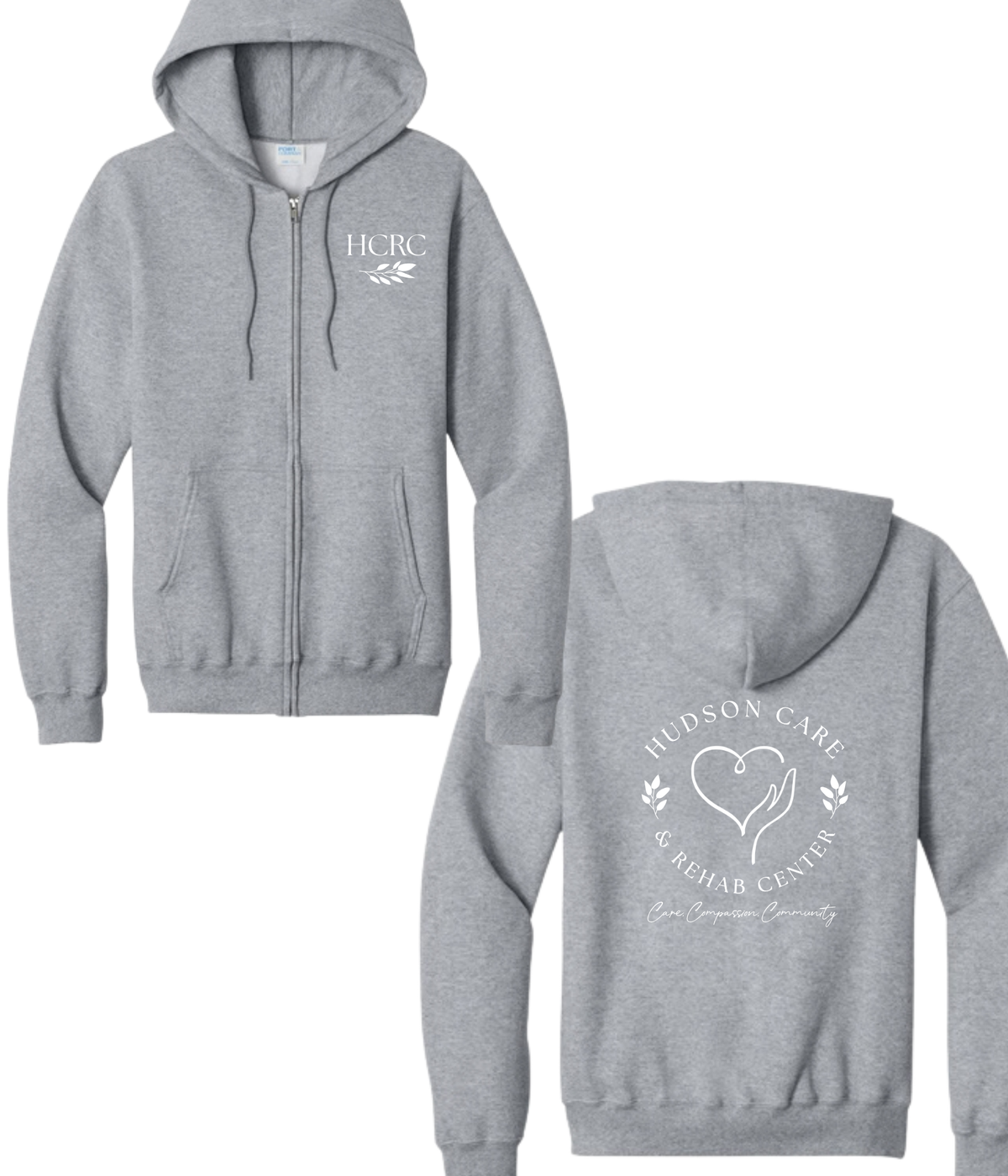 Hudson Care & Rehab - Port & Co Full Zip Hoodie - Vine