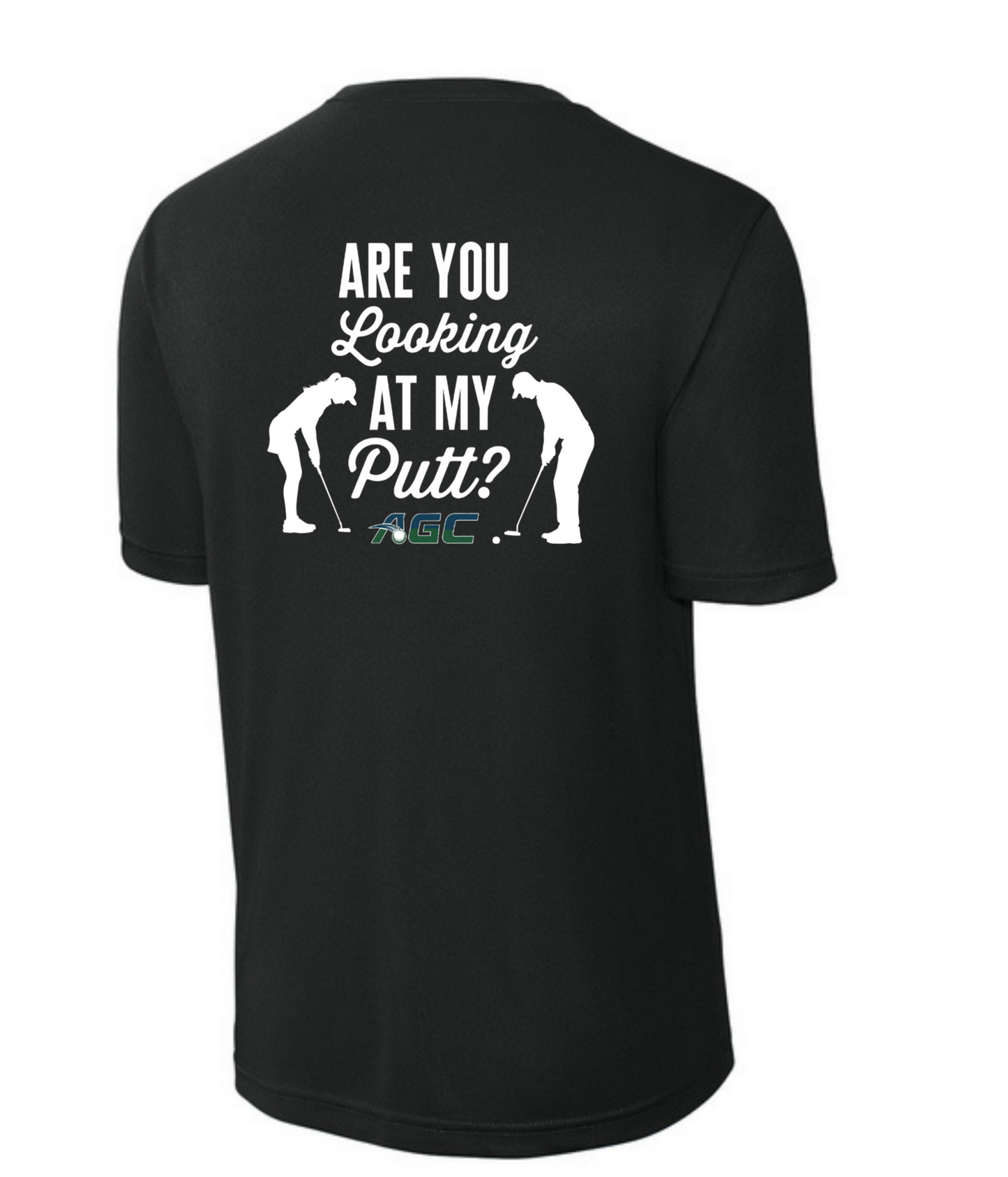Alcester Golf Course - Unisex Dry-Fit Tee - Looking at my Putt