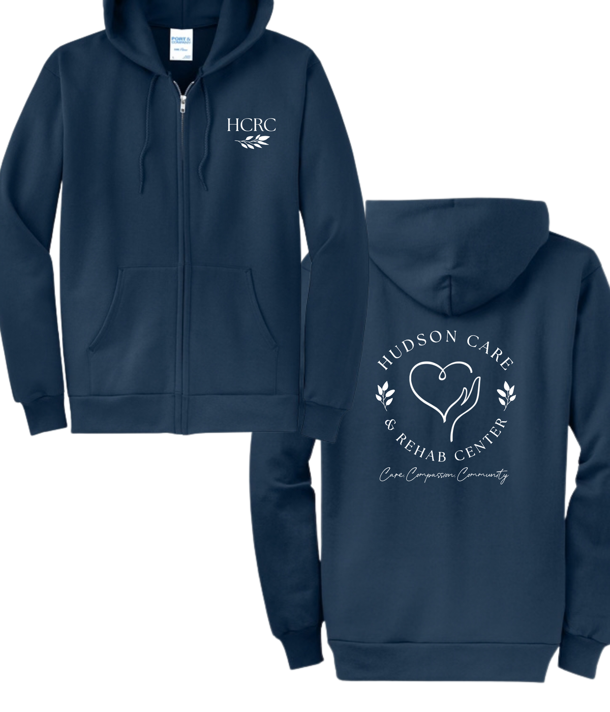 Hudson Care & Rehab - Port & Co Full Zip Hoodie - Vine