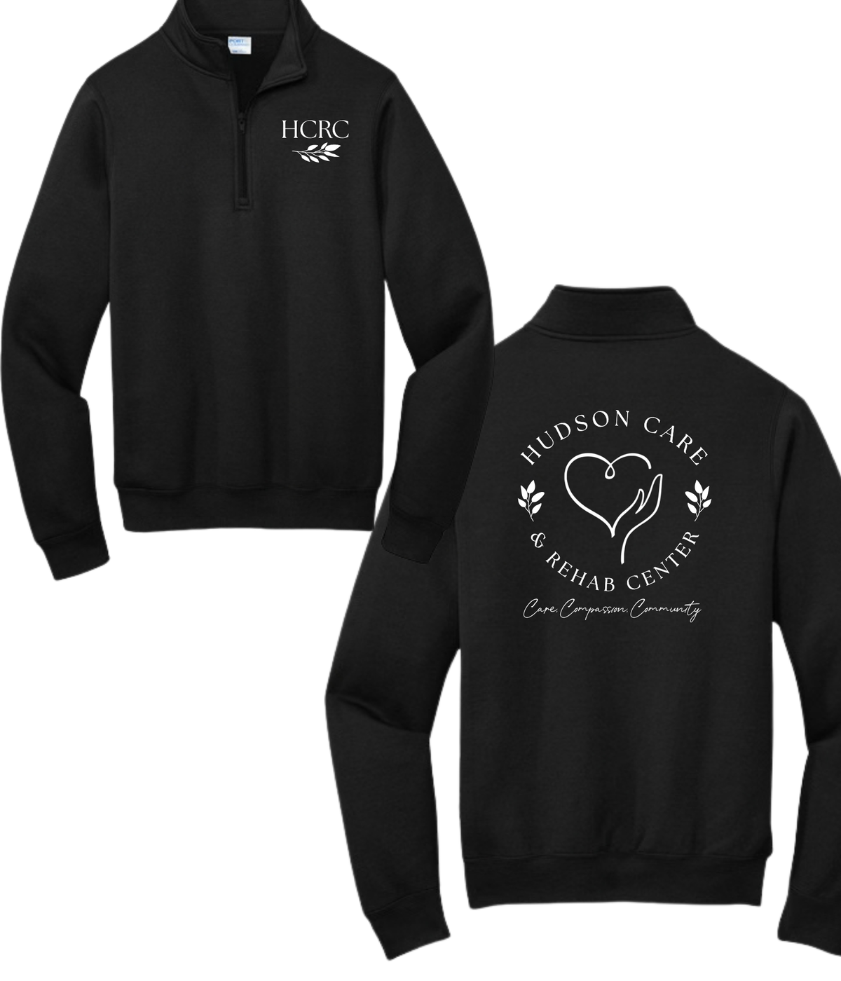 Hudson Care & Rehab - Port & Co 1/4 zip fleece - Vine