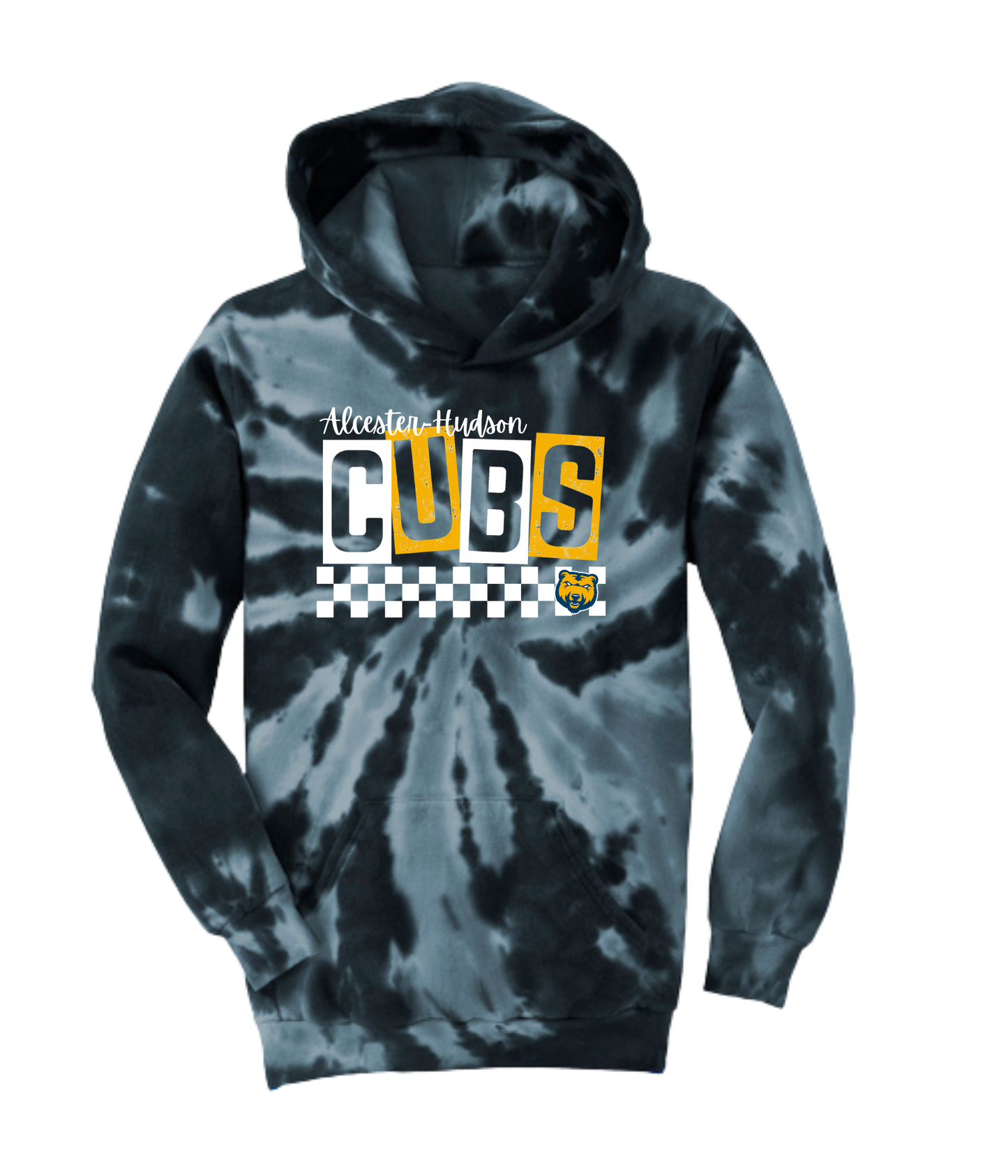 Alcester-Hudson - P&C Tie-Dyed Hoodie- Checkered