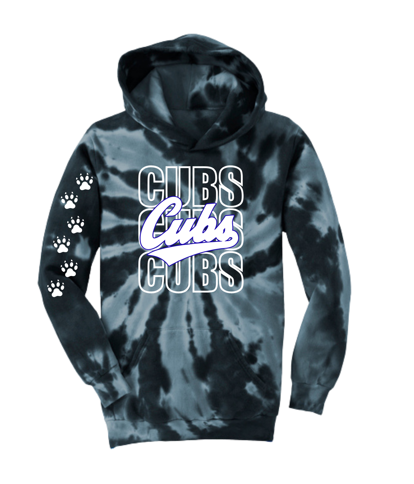 Alcester-Hudson - P&C Tie-Dyed Hoodie- Cubs