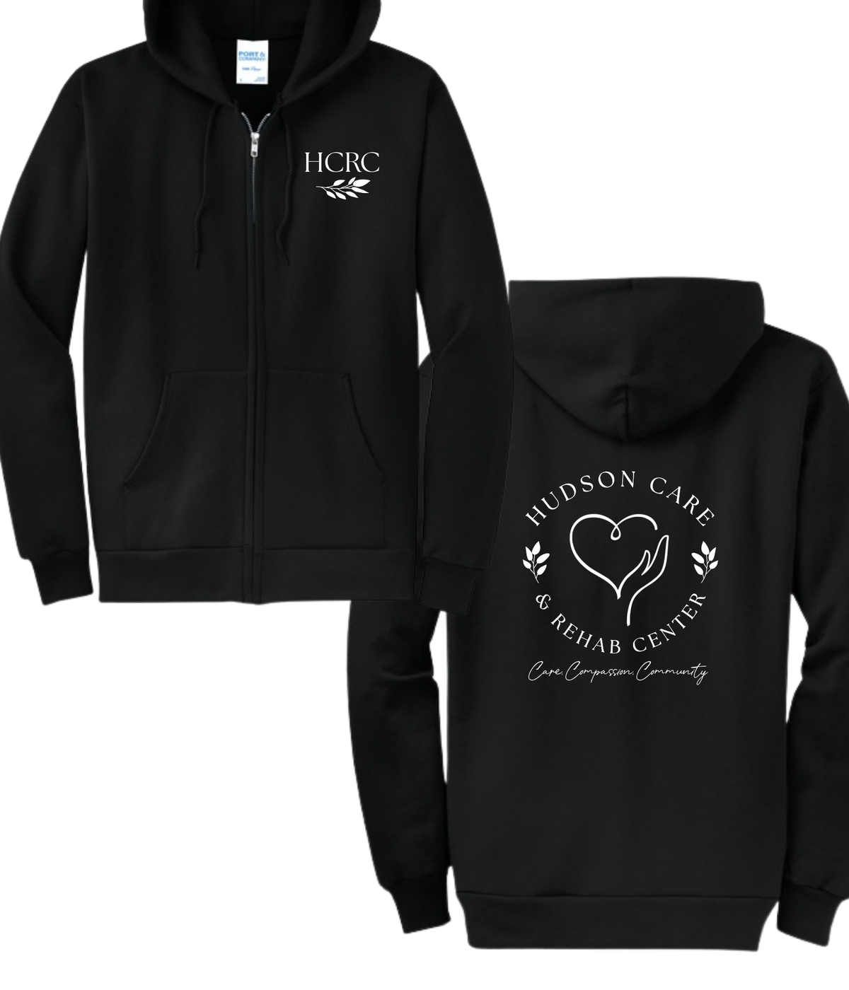 Hudson Care & Rehab - Port & Co Full Zip Hoodie - Vine