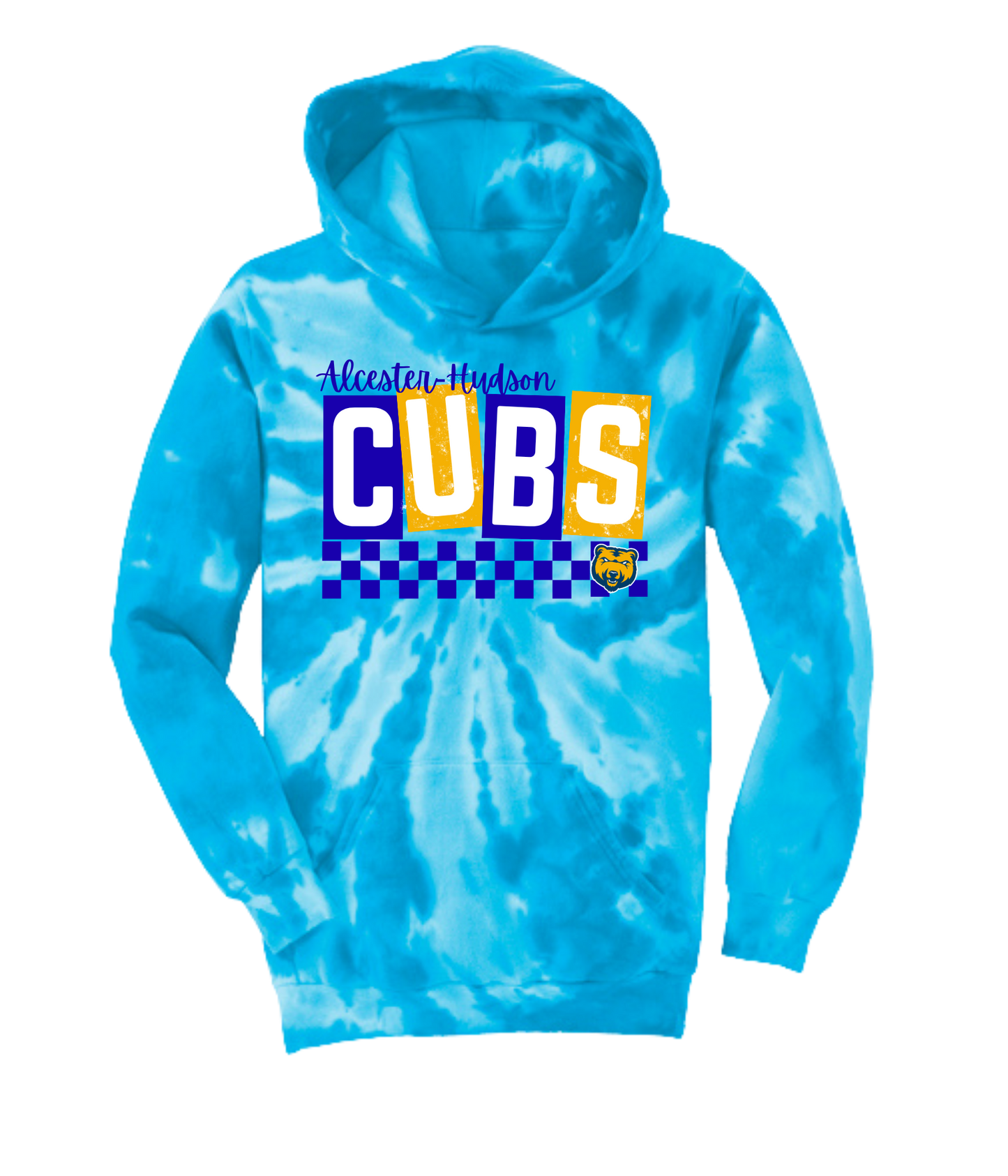 Alcester-Hudson - P&C Tie-Dyed Hoodie- Checkered