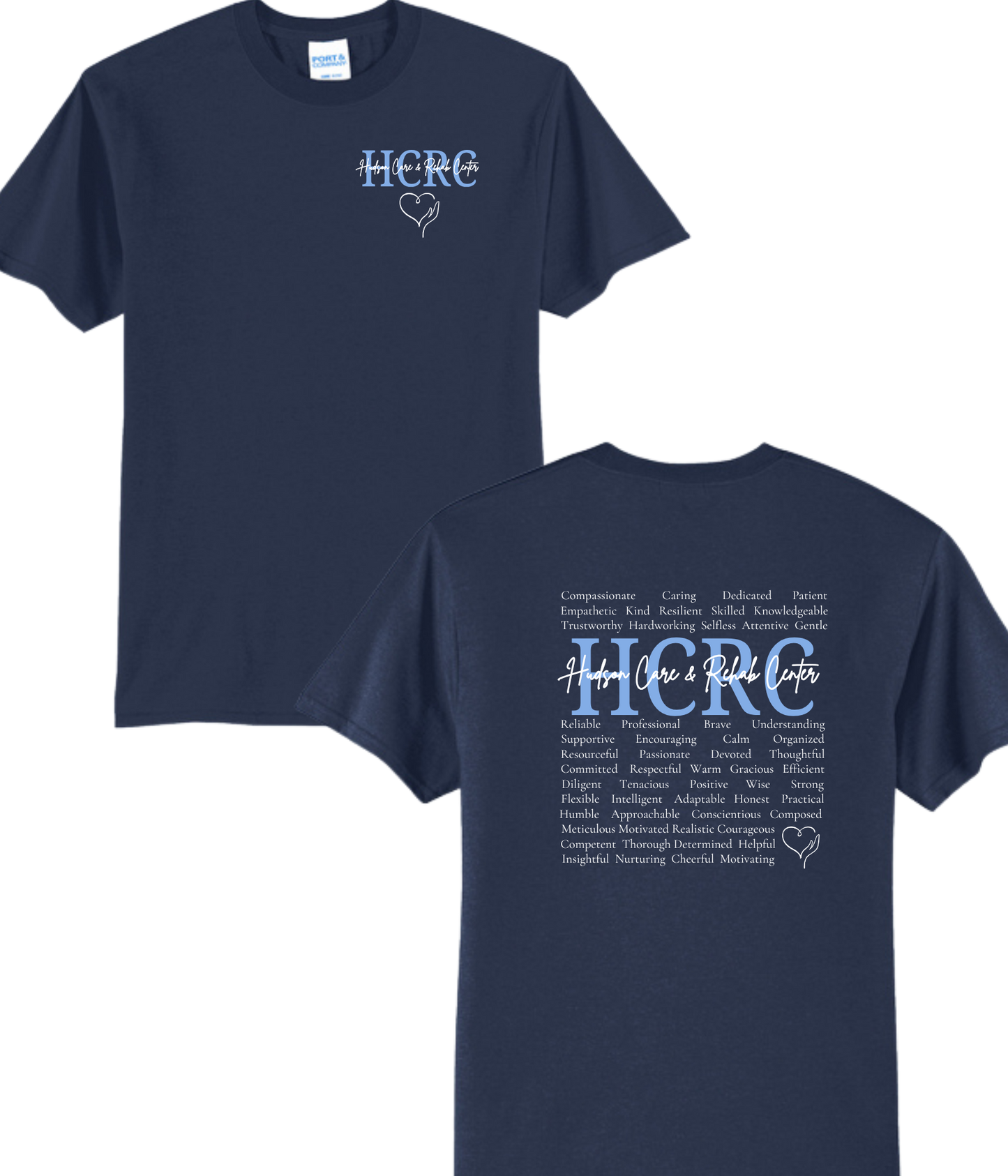 Hudson Care & Rehab - Port & Co Tee - Words