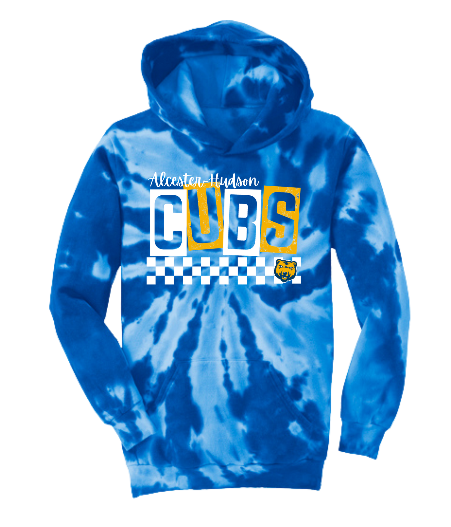Alcester-Hudson - P&C Tie-Dyed Hoodie- Checkered
