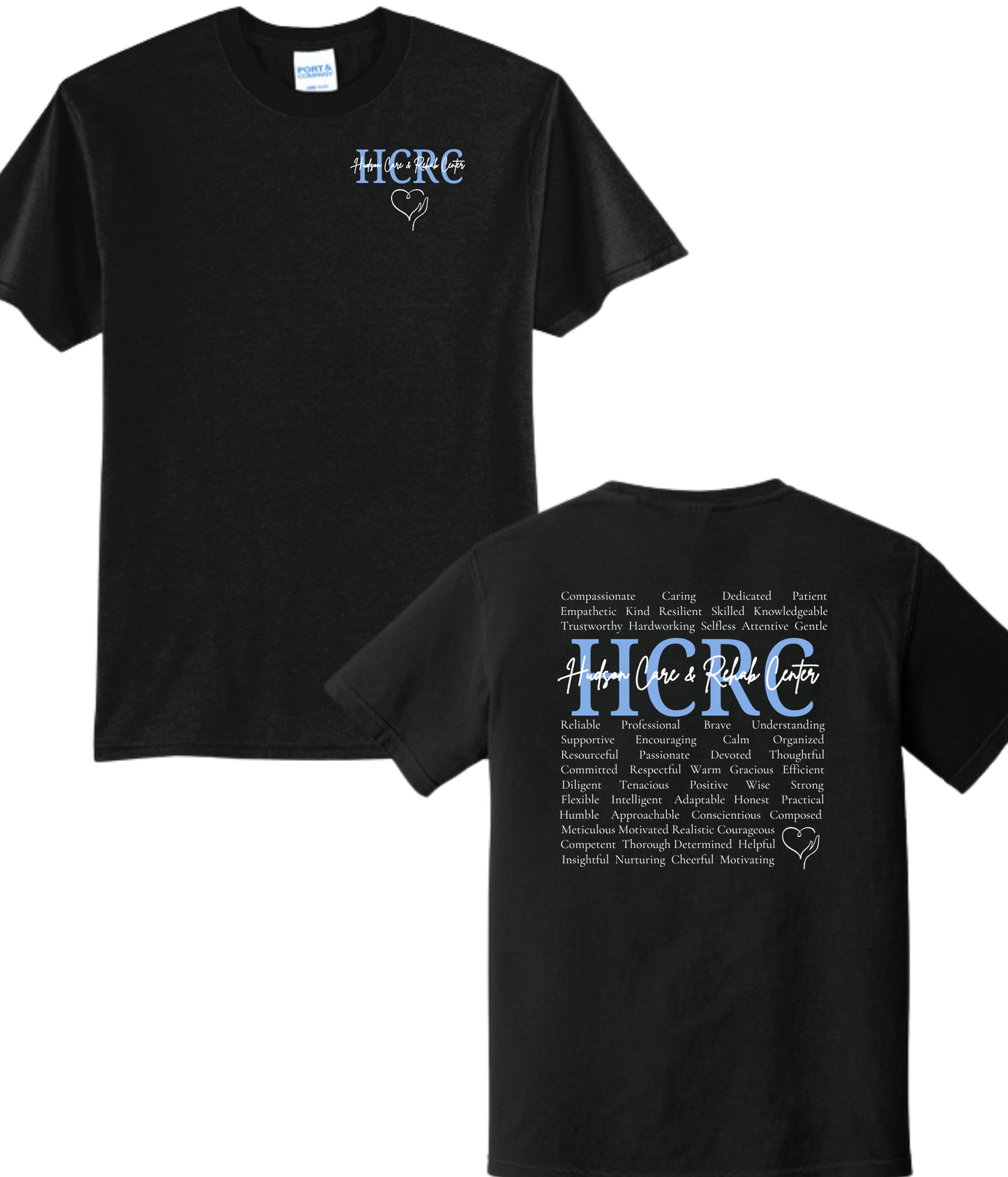 Hudson Care & Rehab - Port & Co Tee - Words