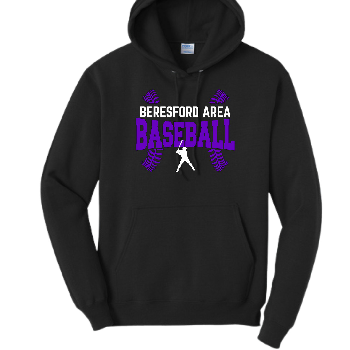 Port & Company Hoodie - Beresford/ Beresford Area - Baseball Stitches