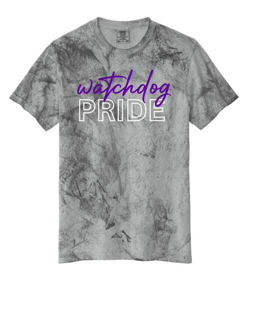 Watchdog Pride Tee - Grey Tie Dye