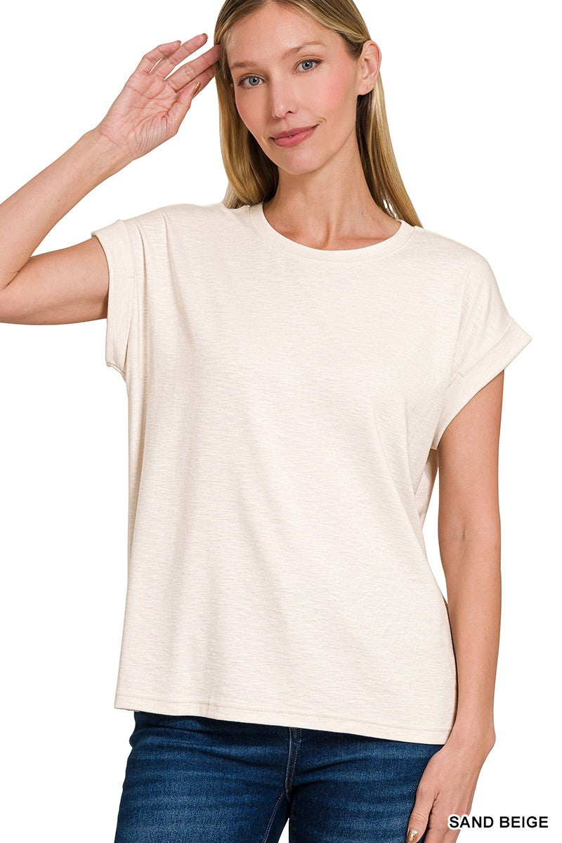 Zenana T-shirt- Sand Beige