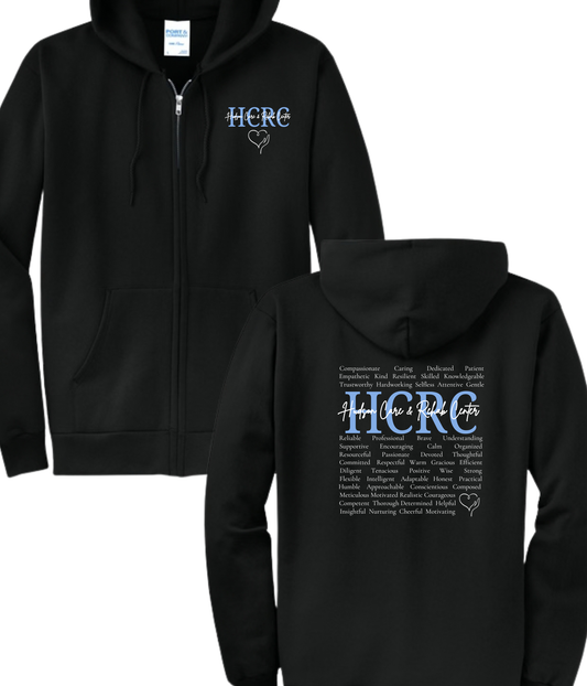 Hudson Care & Rehab - Port & Co Full Zip Hoodie - Words