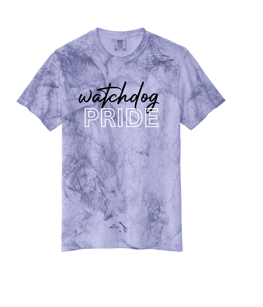 Watchdog Pride Tee - Purple Tie Dye