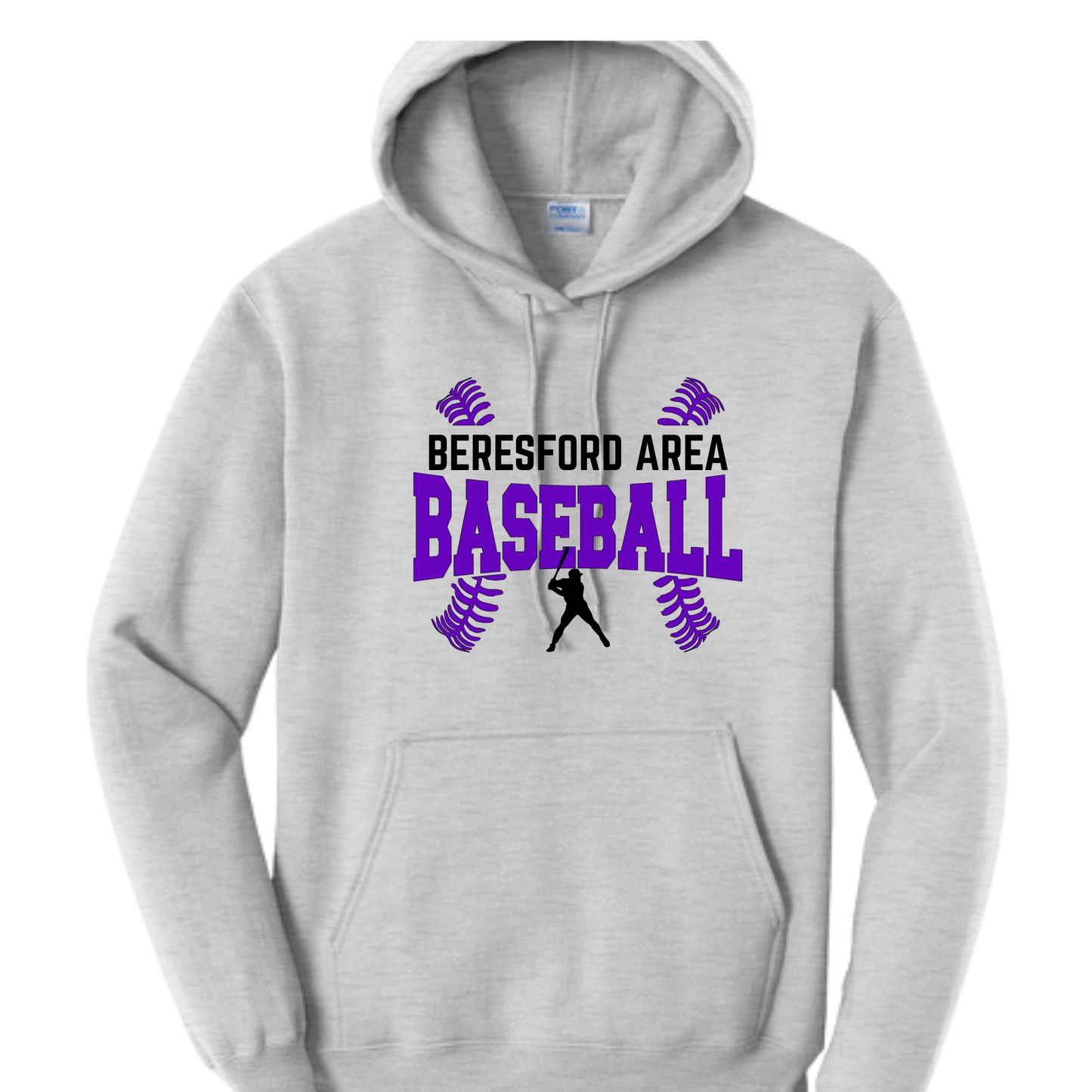 Port & Company Hoodie - Beresford/ Beresford Area - Baseball Stitches