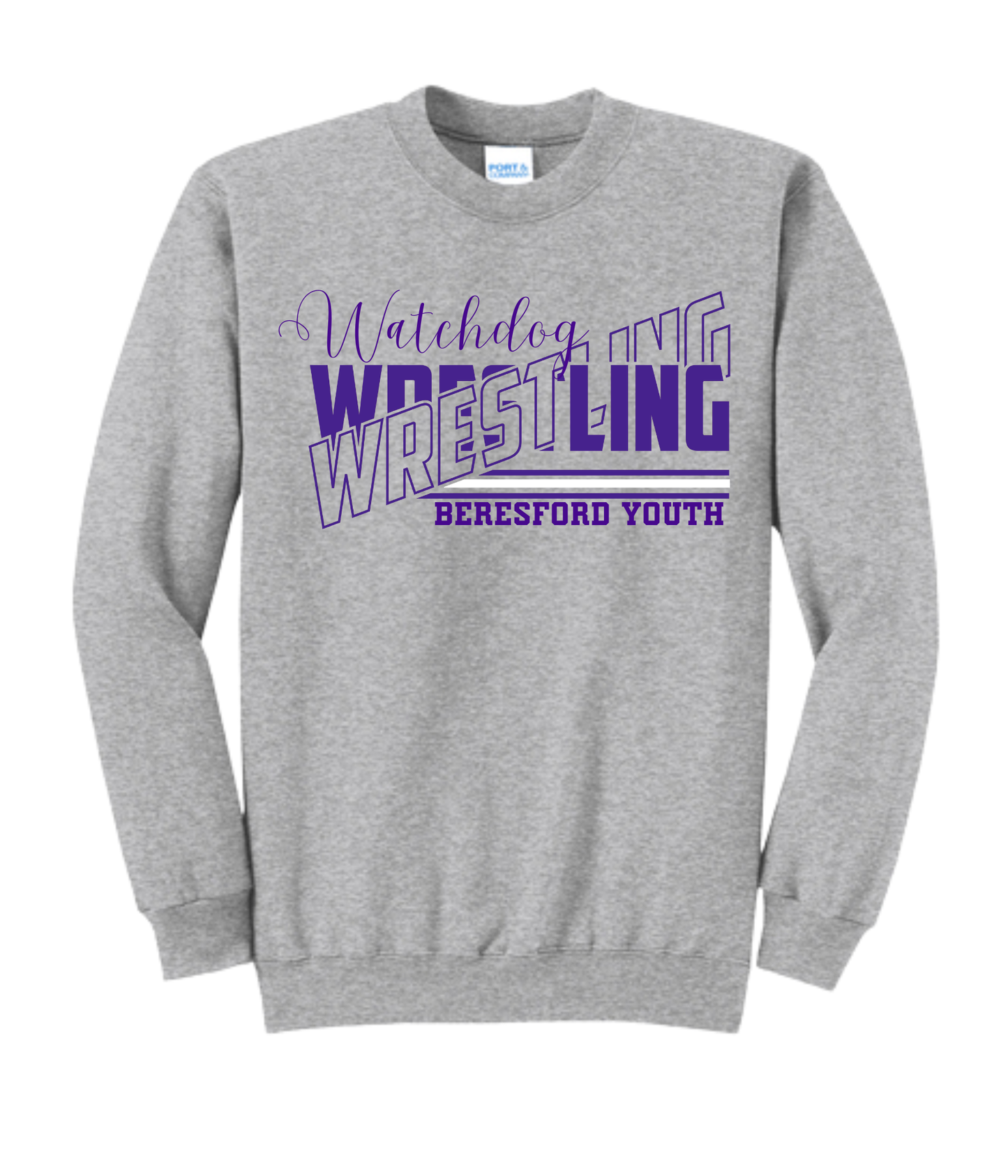 Beresford Youth Wrestling Crewnecks - Cursive