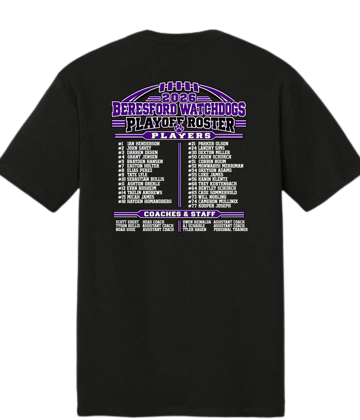 Beresford Watchdogs Football Playoffs - Tshirt