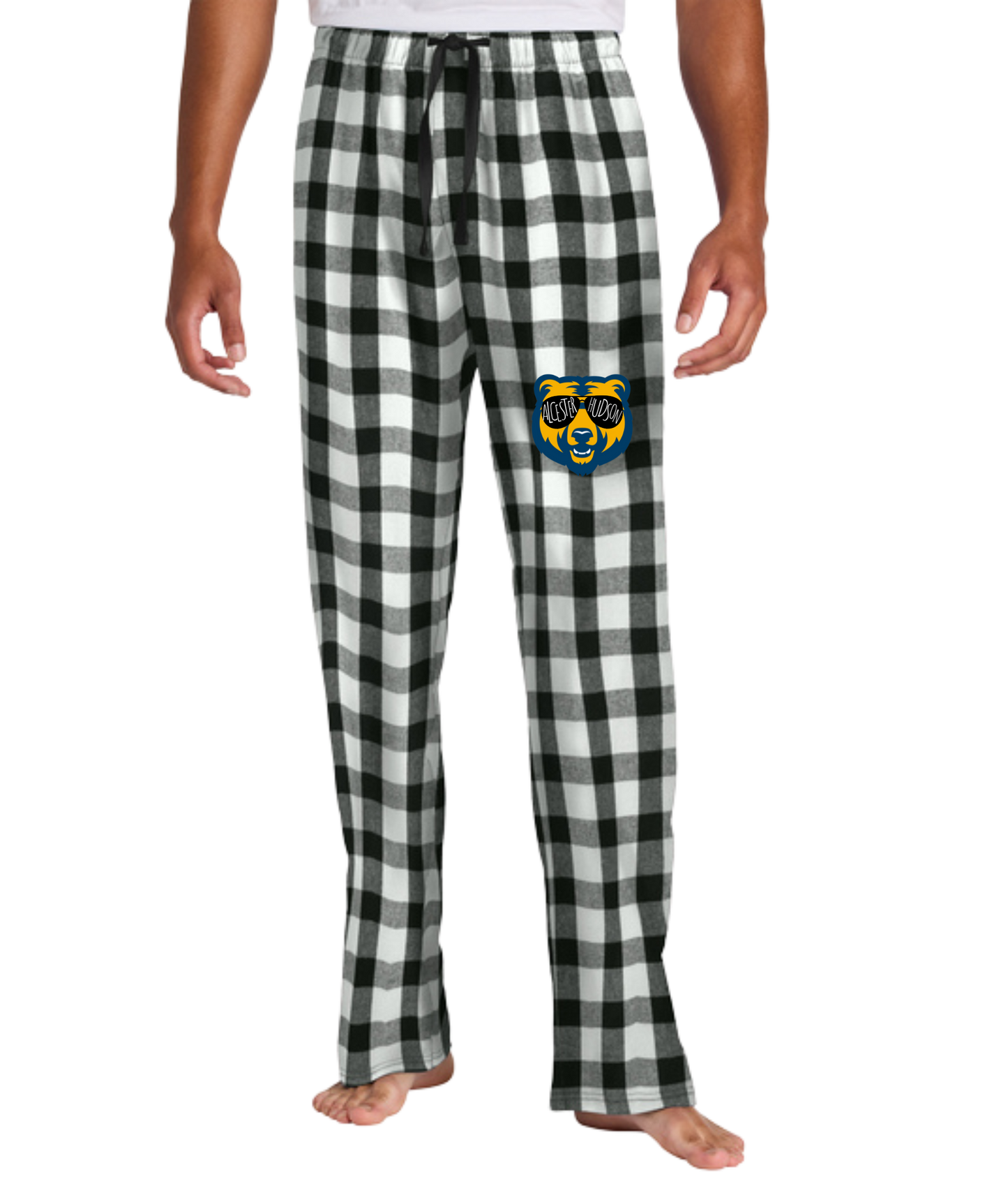 Flannel Plaid Pants - Cub with Sunglasses