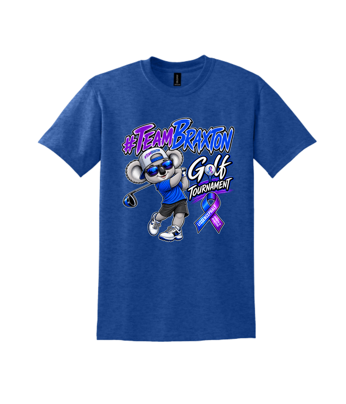 #TEAMBRAXTON Golf Tournament T-shirt - Blue