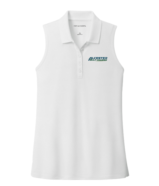 Alcester Golf Course - Womens Sleeveless Polo - Logo