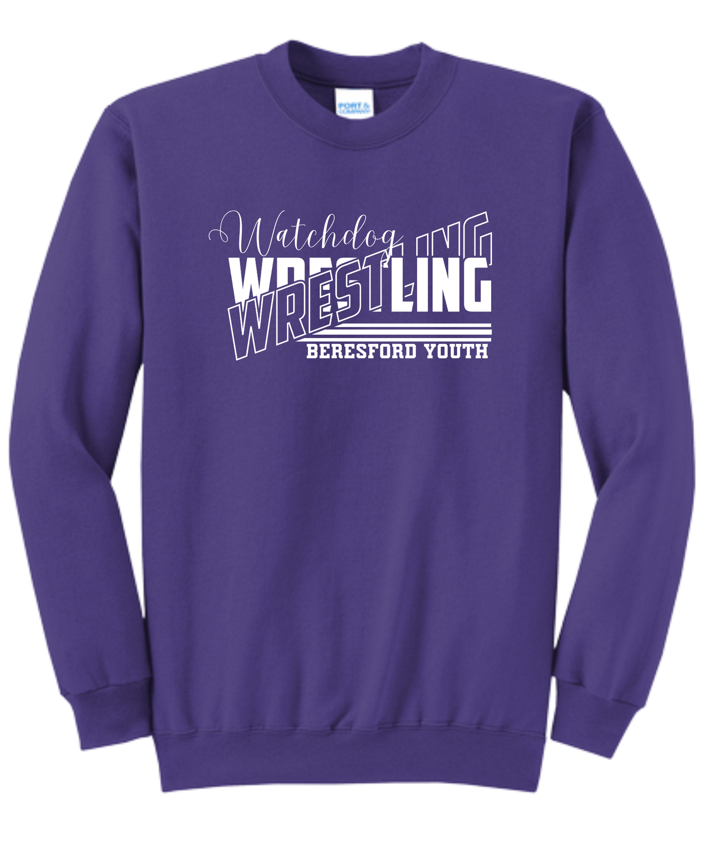 Beresford Youth Wrestling Crewnecks - Cursive