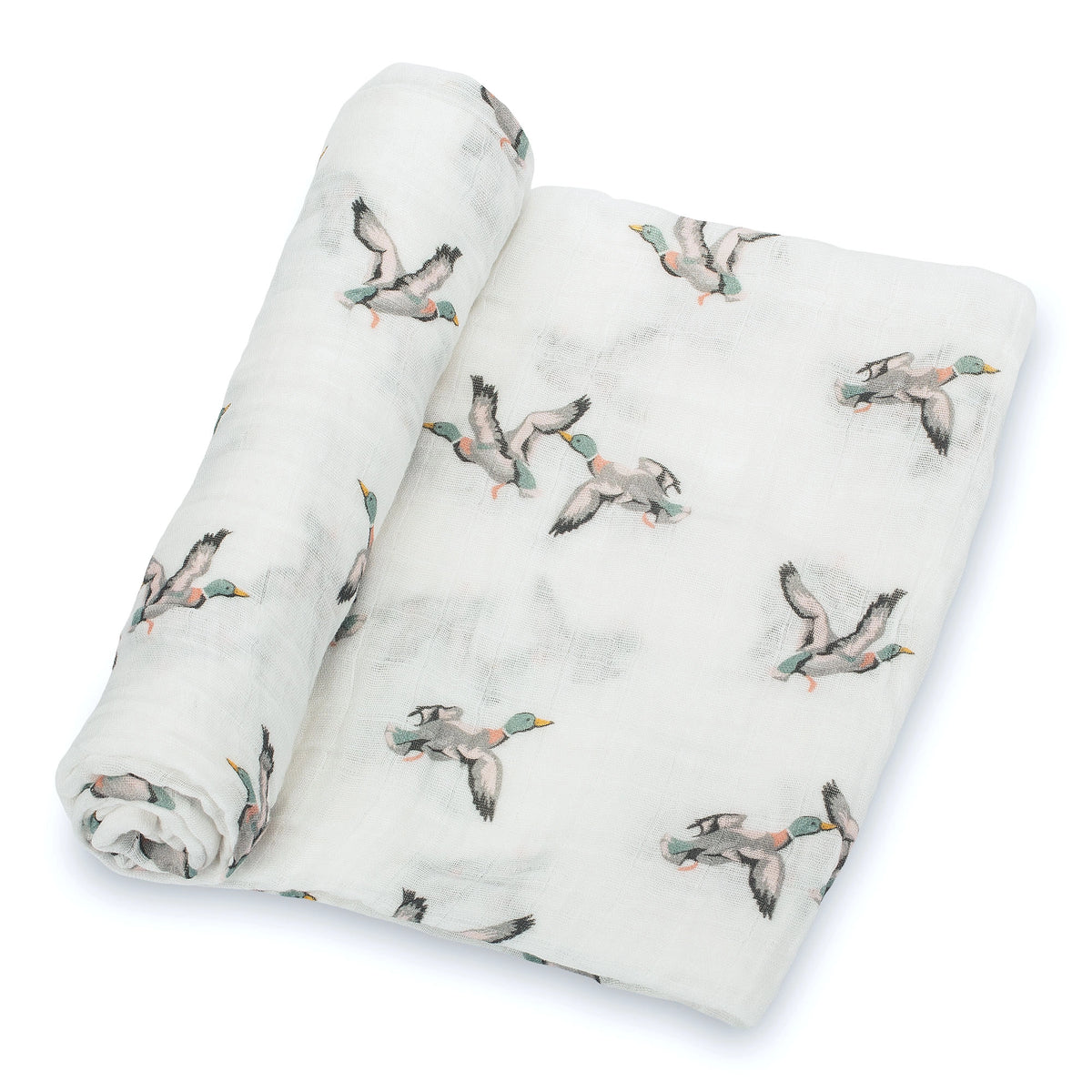 Baby Muslin Swaddle Blanket 47x47 Quackin Up Mallard Duck