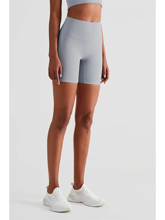 Buttersoft High Waist Mid-Thigh Biker Short (Grey or Emerald)