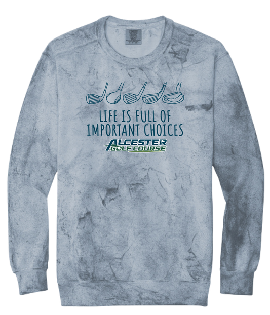 Alcester Golf Course - Color Black Crewneck- Important Choices