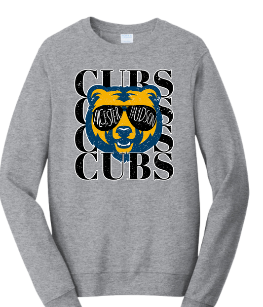 Adult Crew Sweatshirt - Sunglasses Cub