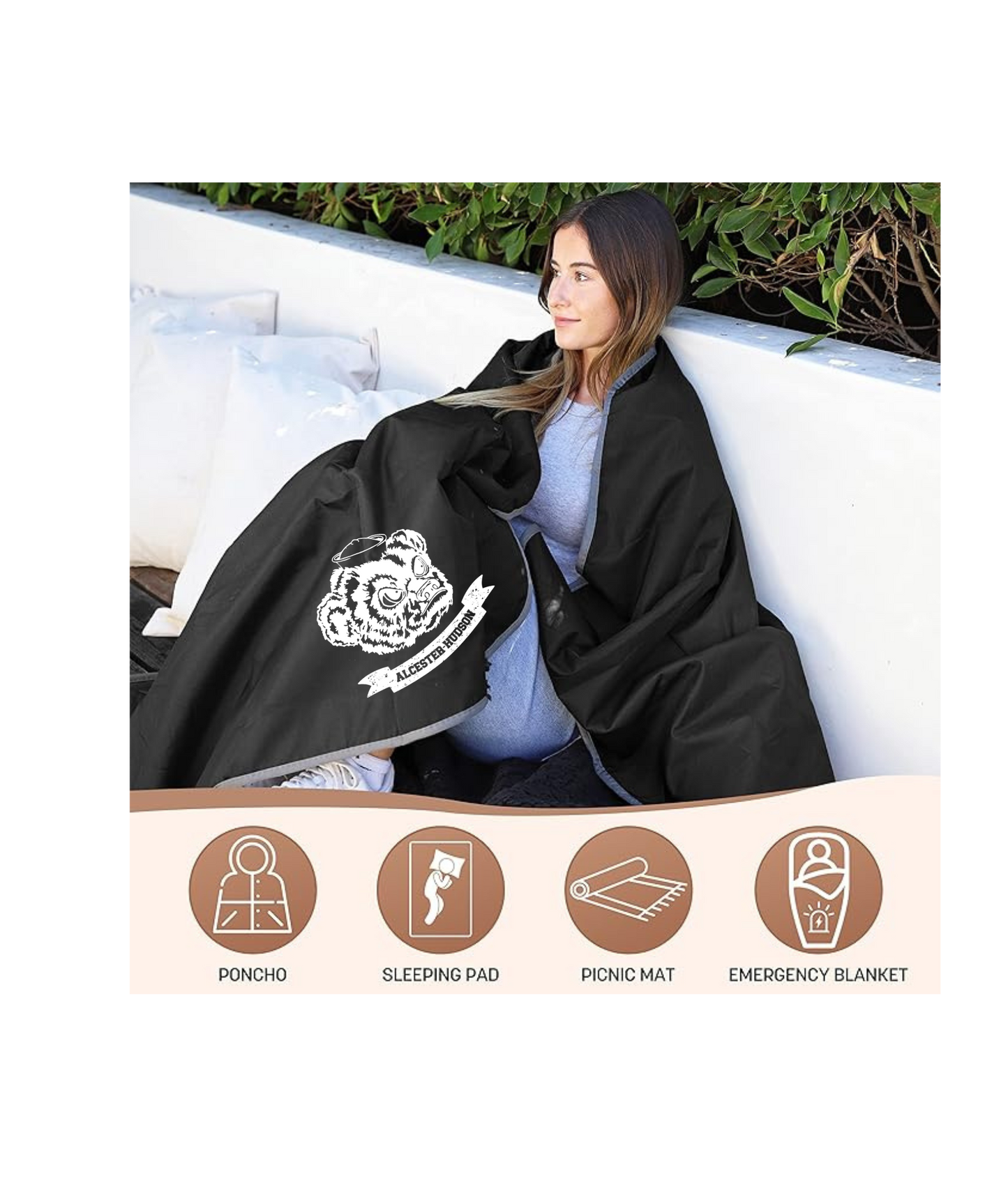 Waterproof Outdoor Sherpa Lining Blanket - Vintage Sailor Cub