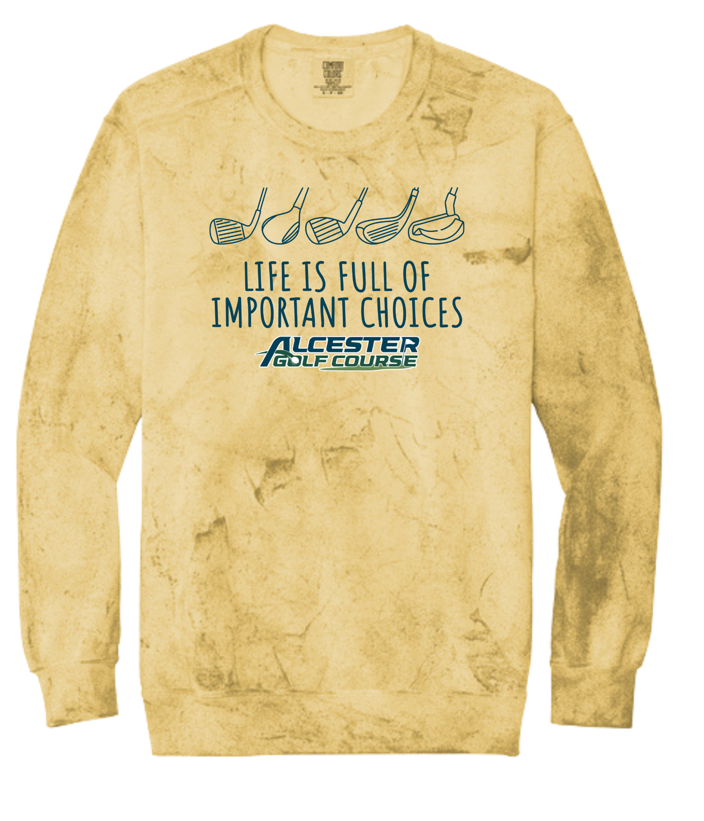 Alcester Golf Course - Color Black Crewneck- Important Choices