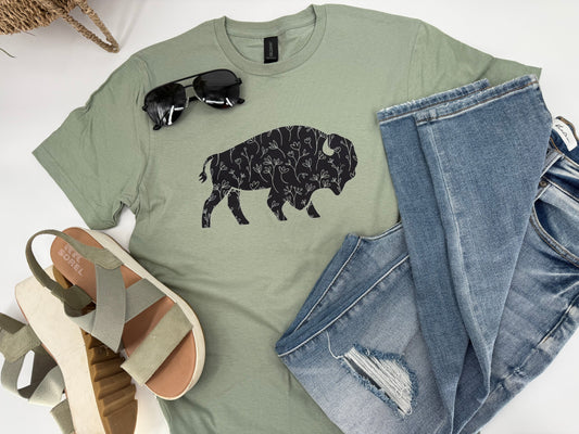 Bison Flower Graphic Tee
